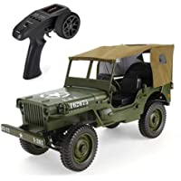 TIAO RC Jeep Juguetes 1-10 2.4G 4WD Cuatro Ruedas Off-Road Escalada Militar de Coches Niños para